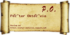 Péter Oktávia névjegykártya