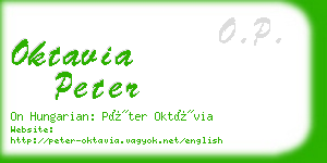 oktavia peter business card